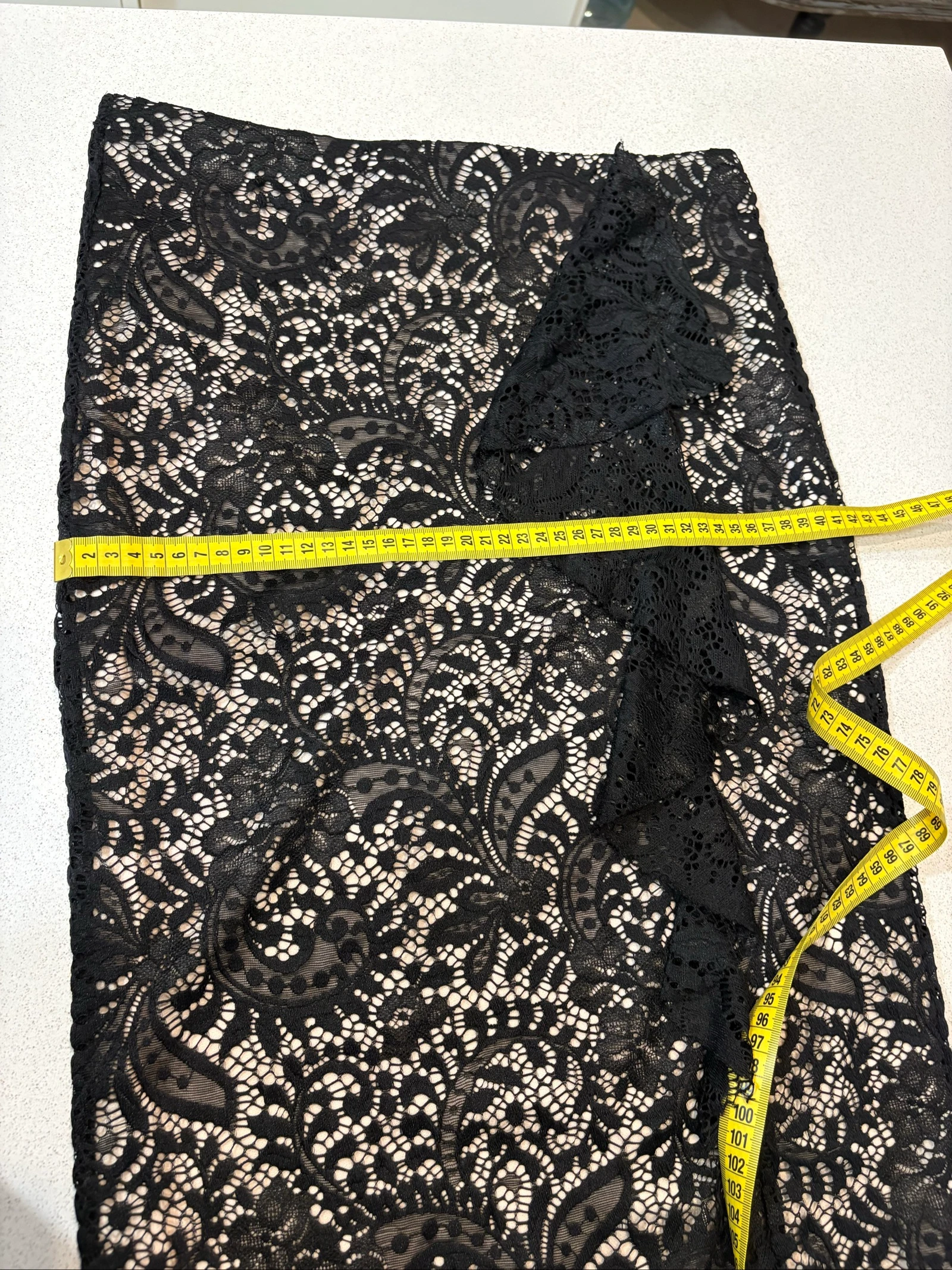 Jupe midi Dorothy Perkins en dentelle noire – T38 – photo 7